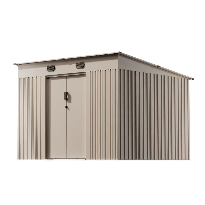9 x 8 ft Pent Roof Metal Storage Shed | KS 10 9x8-ft-pent-roof-metal-storage-shed-ks-product-1