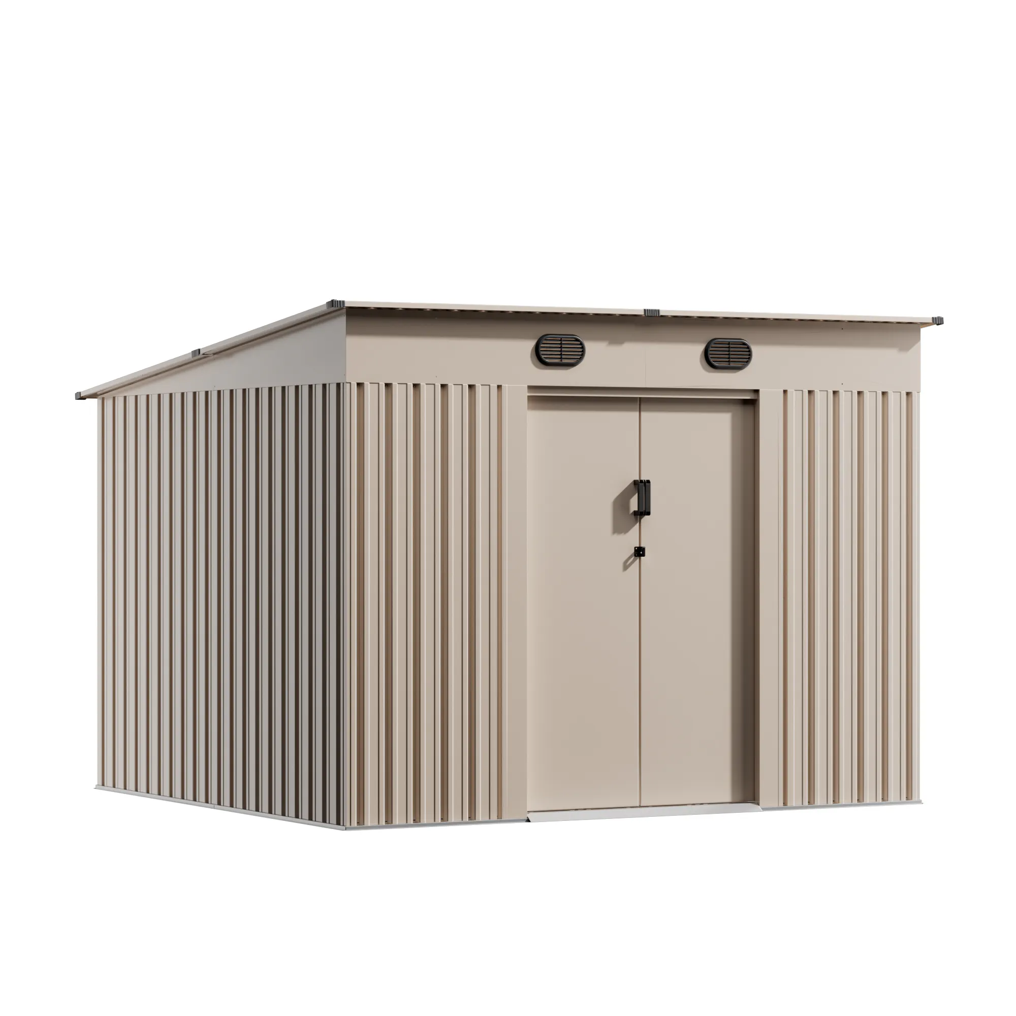 9 x 8 ft Pent Roof Metal Storage Shed | KS 2 9x8-ft-pent-roof-metal-storage-shed-ks-product-2