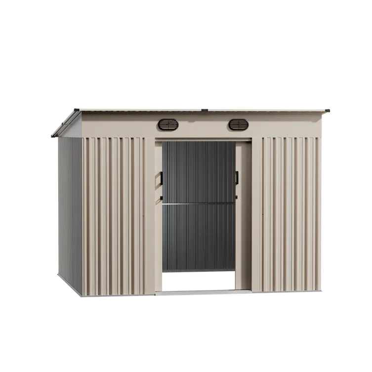 9 x 8 ft Pent Roof Metal Storage Shed | KS 5 9x8-ft-pent-roof-metal-storage-shed-ks-product-5
