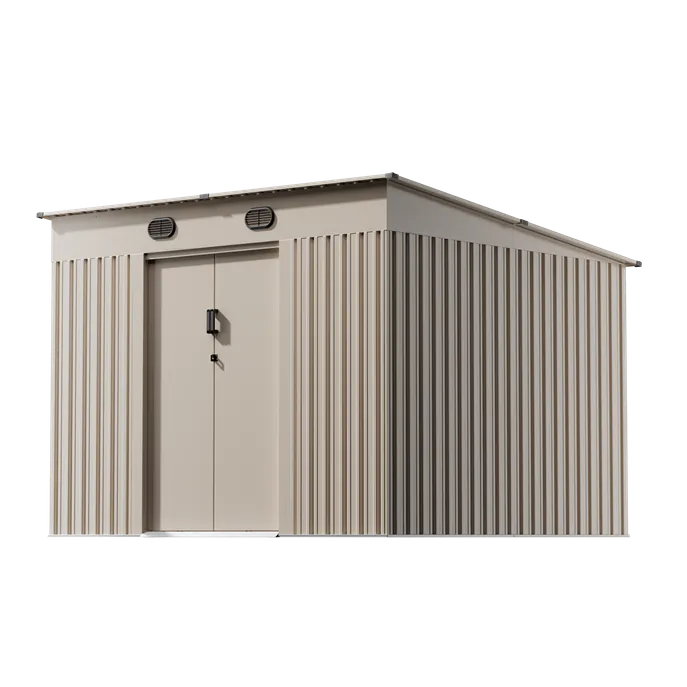 9 x 8 ft Pent Roof Metal Storage Shed | KS 7 9x8-ft-pent-roof-metal-storage-shed-ks-product-7
