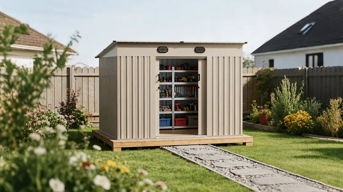 9x8-ft-pent-roof-metal-storage-shed-ks-scene-2