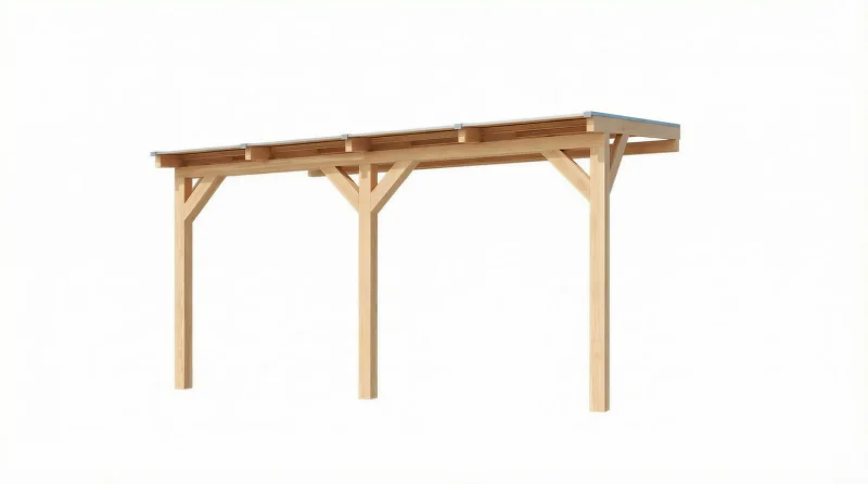 Wooden Lean-To Garden Pergola 1 wooden-lean-to-garden-pergola-product