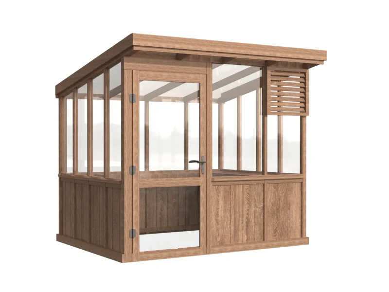 wooden-pent-roof-greenhouse-with-solid-wood-base-and-glass-panels-product-1